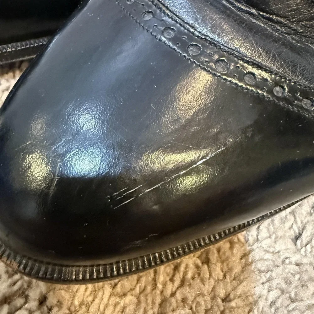 Mezlan Cantabria Shoes Mens Size 10.5 M Black Leather Cap Toe Oxford Dress Spain
